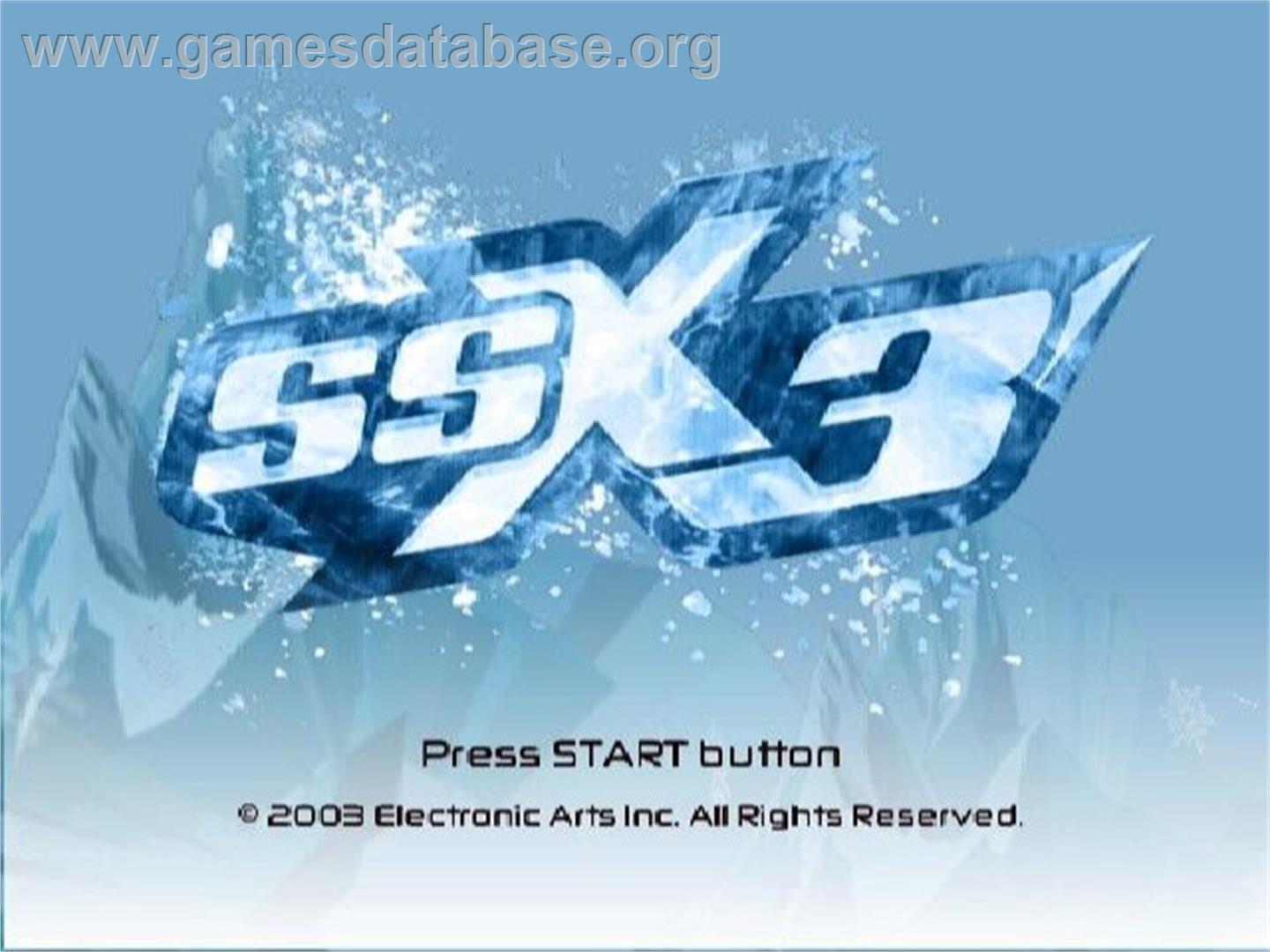 Ssx 3 - Sony Playstation 2 - Artwork - Title Screen