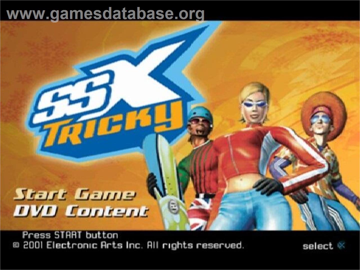 Ssx Tricky - Sony Playstation 2 - Artwork - Title Screen