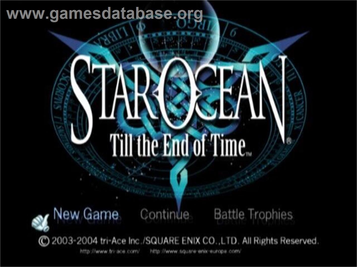 Star Ocean - Till The End Of Time - Sony Playstation 2 - Artwork - Title Screen