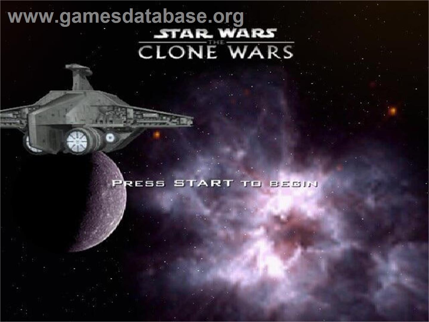 Star Wars - The Clone Wars - Sony Playstation 2 - Artwork - Title Screen