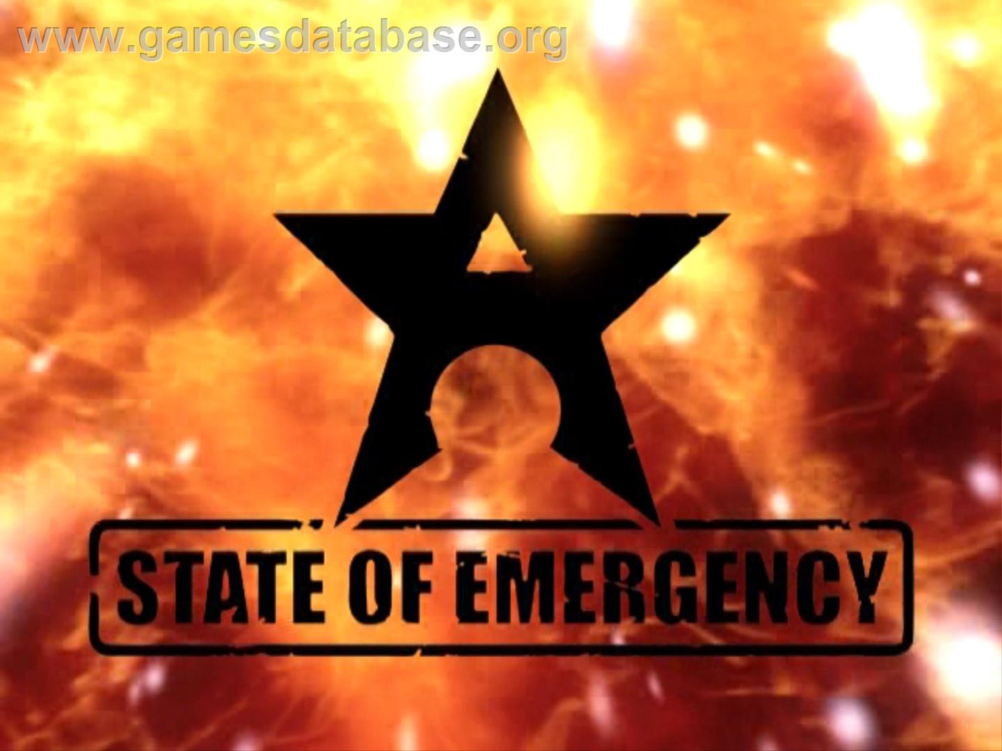 State Of Emergency - Sony Playstation 2 - Artwork - Title Screen