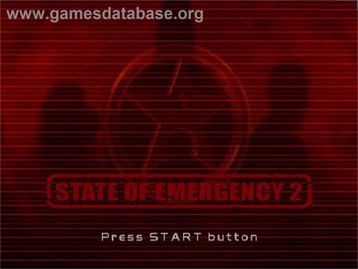 State Of Emergency 2 - Sony Playstation 2 - Artwork - Title Screen