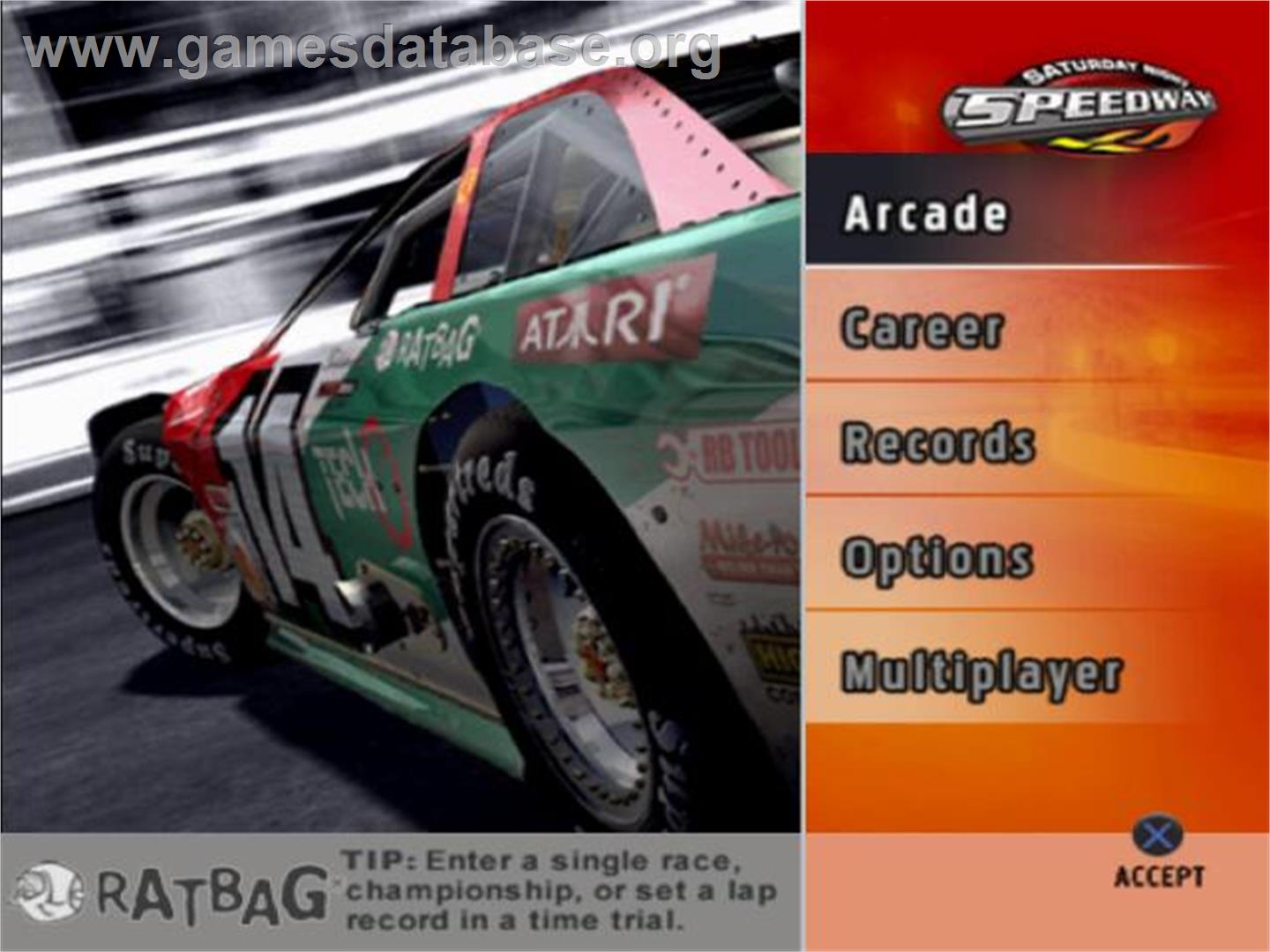 Stock Car Speedway - Sony Playstation 2 - Artwork - Title Screen