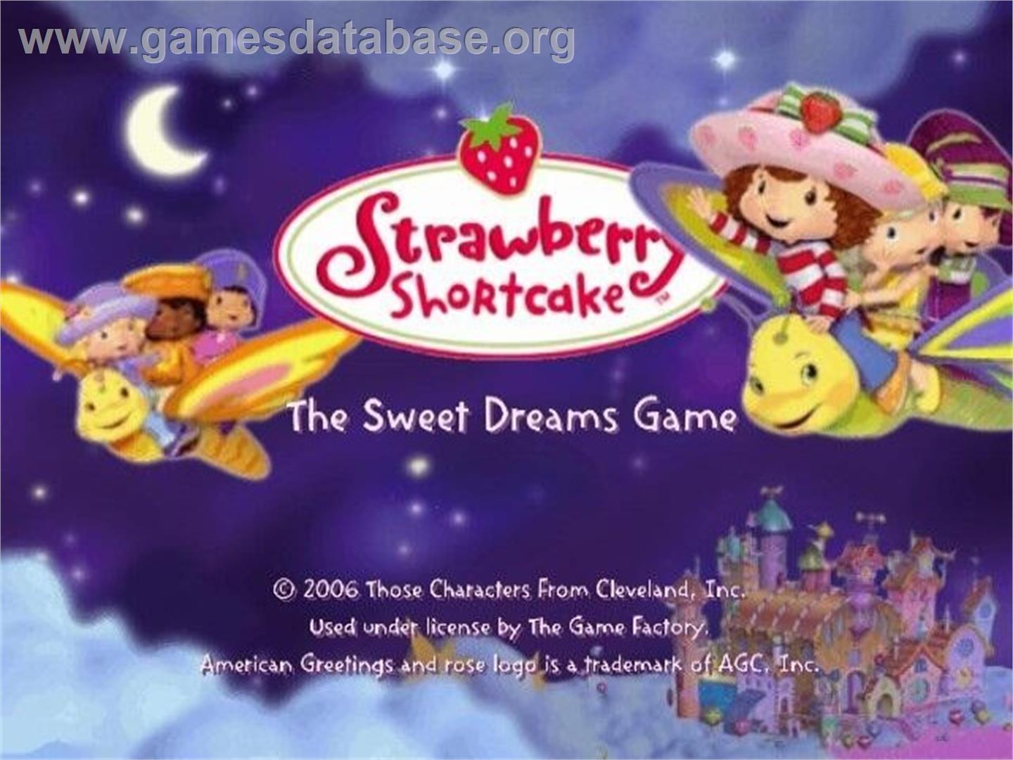 Strawberry Shortcake - The Sweet Dreams Game - Sony Playstation 2 - Artwork - Title Screen