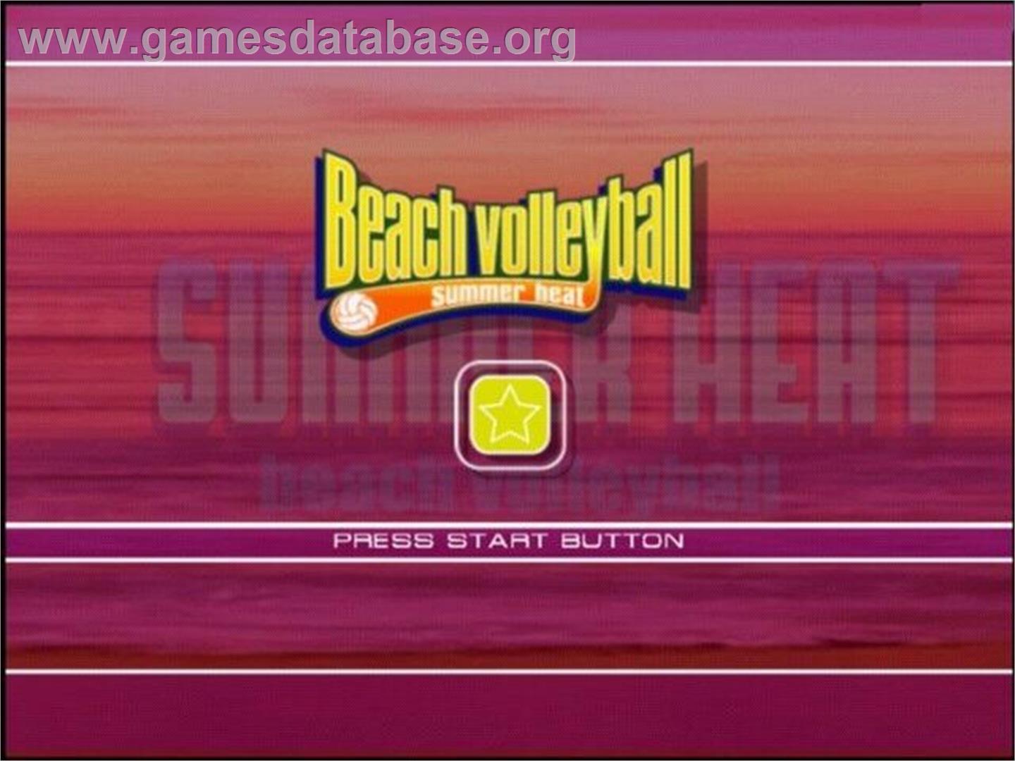 Summer Heat Beach Volleyball - Sony Playstation 2 - Artwork - Title Screen