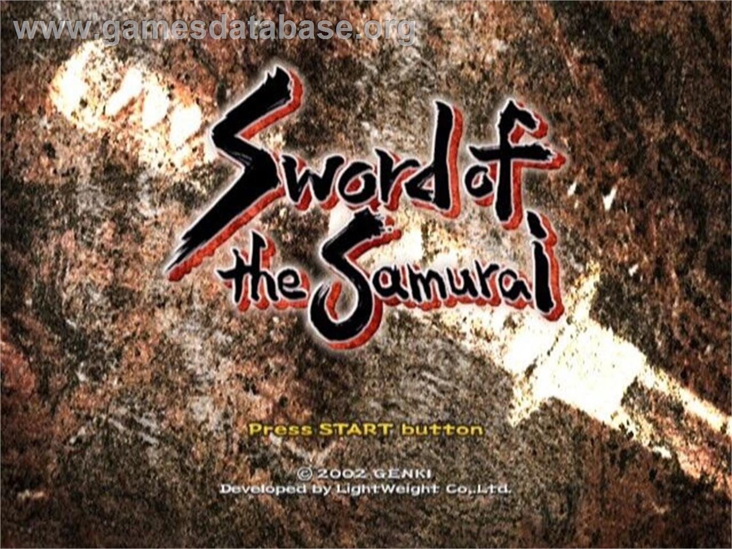 Sword of the Samurai - Sony Playstation 2 - Artwork - Title Screen