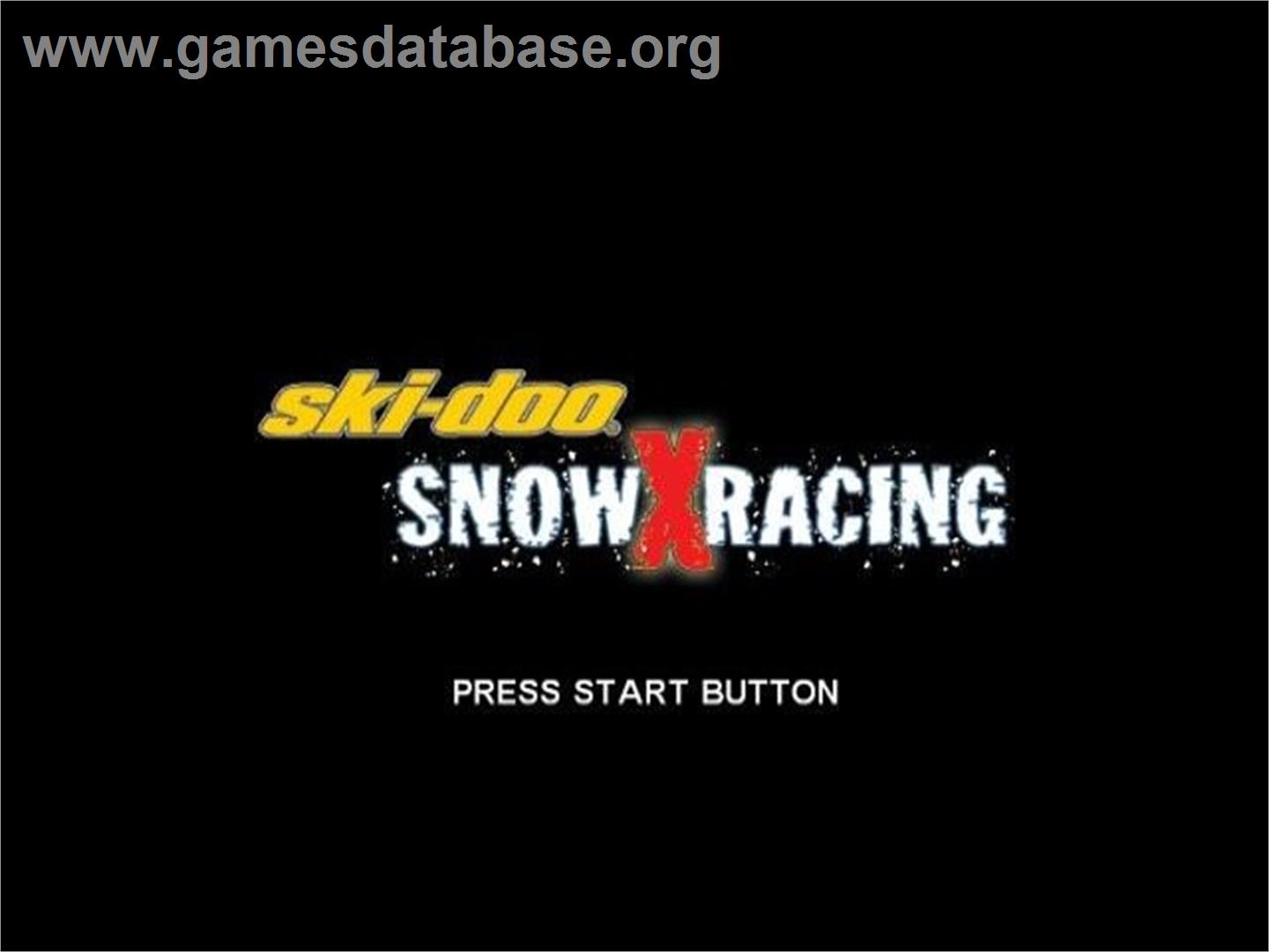 Sxr - Snow X Racing - Sony Playstation 2 - Artwork - Title Screen