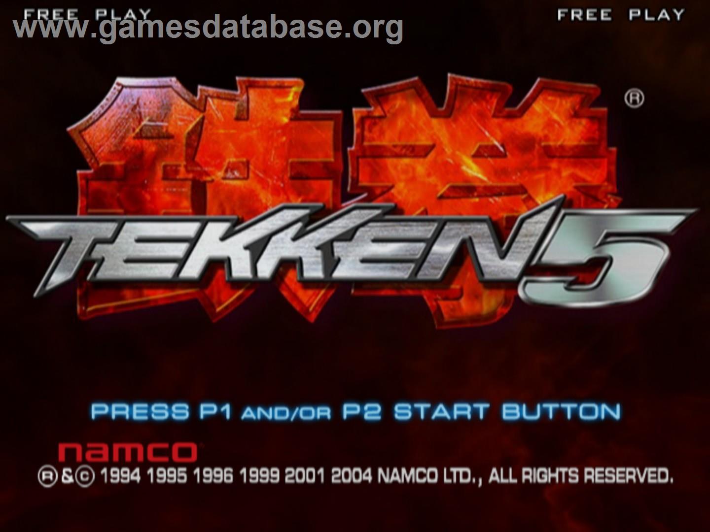 Tekken 5 - Sony Playstation 2 - Artwork - Title Screen