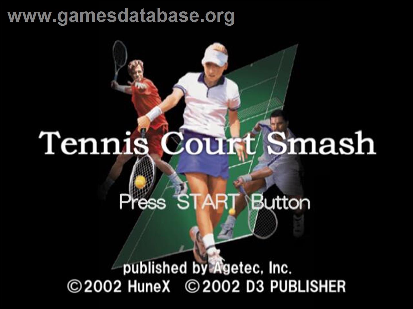 Tennis Court Smash - Sony Playstation 2 - Artwork - Title Screen