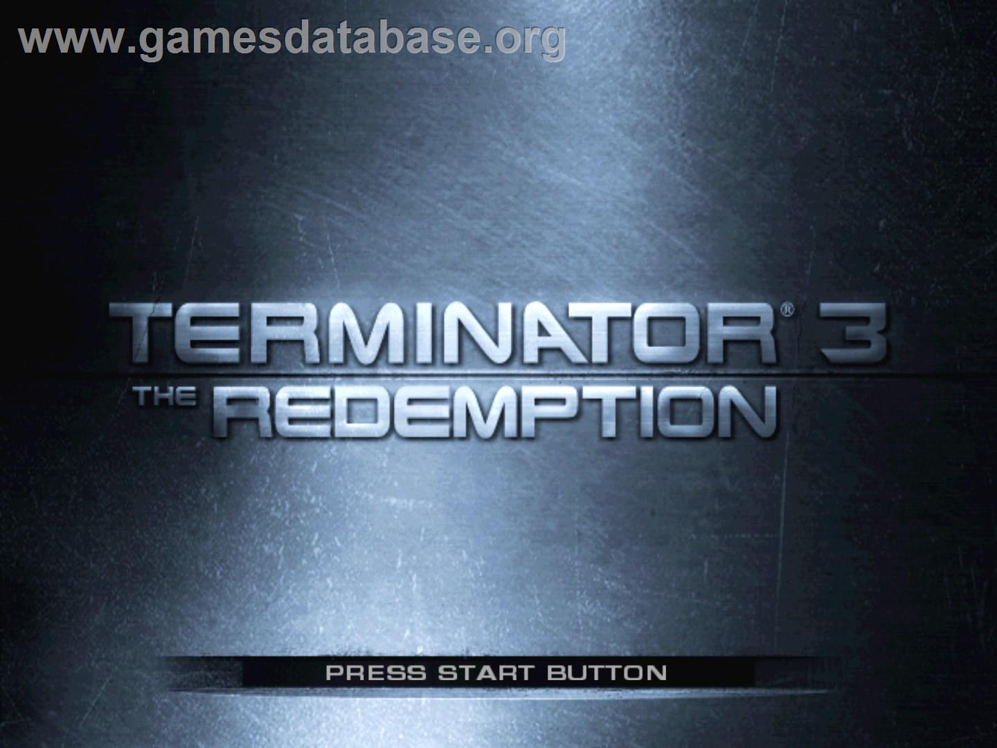 Terminator 3 - The Redemption - Sony Playstation 2 - Artwork - Title Screen