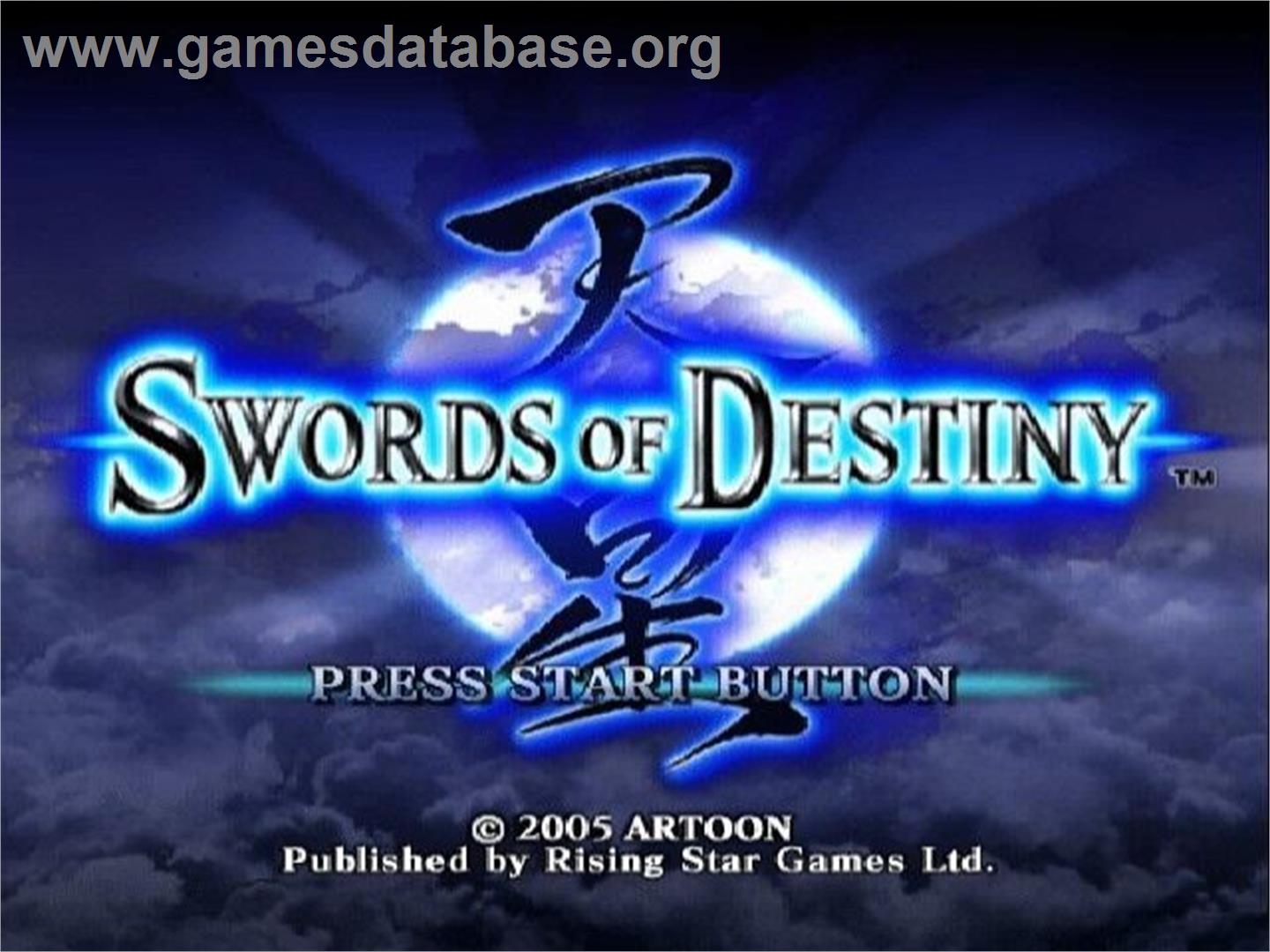 Tian Xing - Swords Of Destiny - Sony Playstation 2 - Artwork - Title Screen