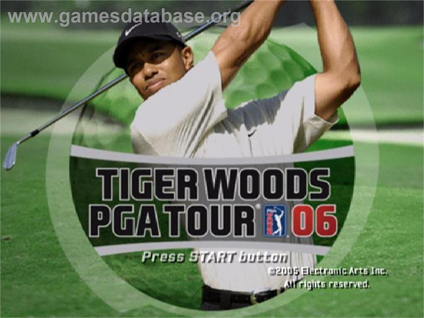 Tiger Woods Pga Tour 06 - Sony Playstation 2 - Artwork - Title Screen