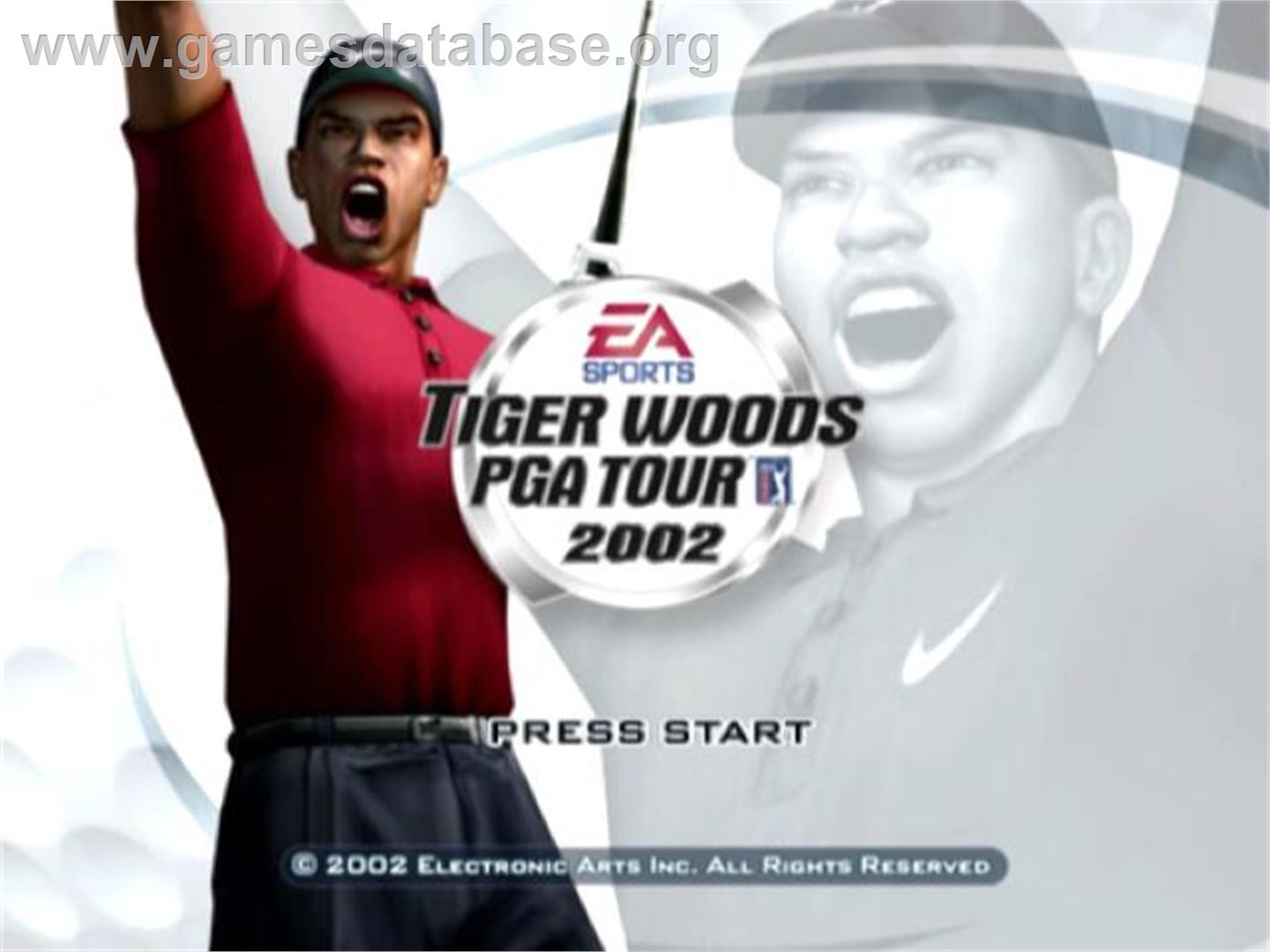 Tiger Woods Pga Tour 2002 - Sony Playstation 2 - Artwork - Title Screen