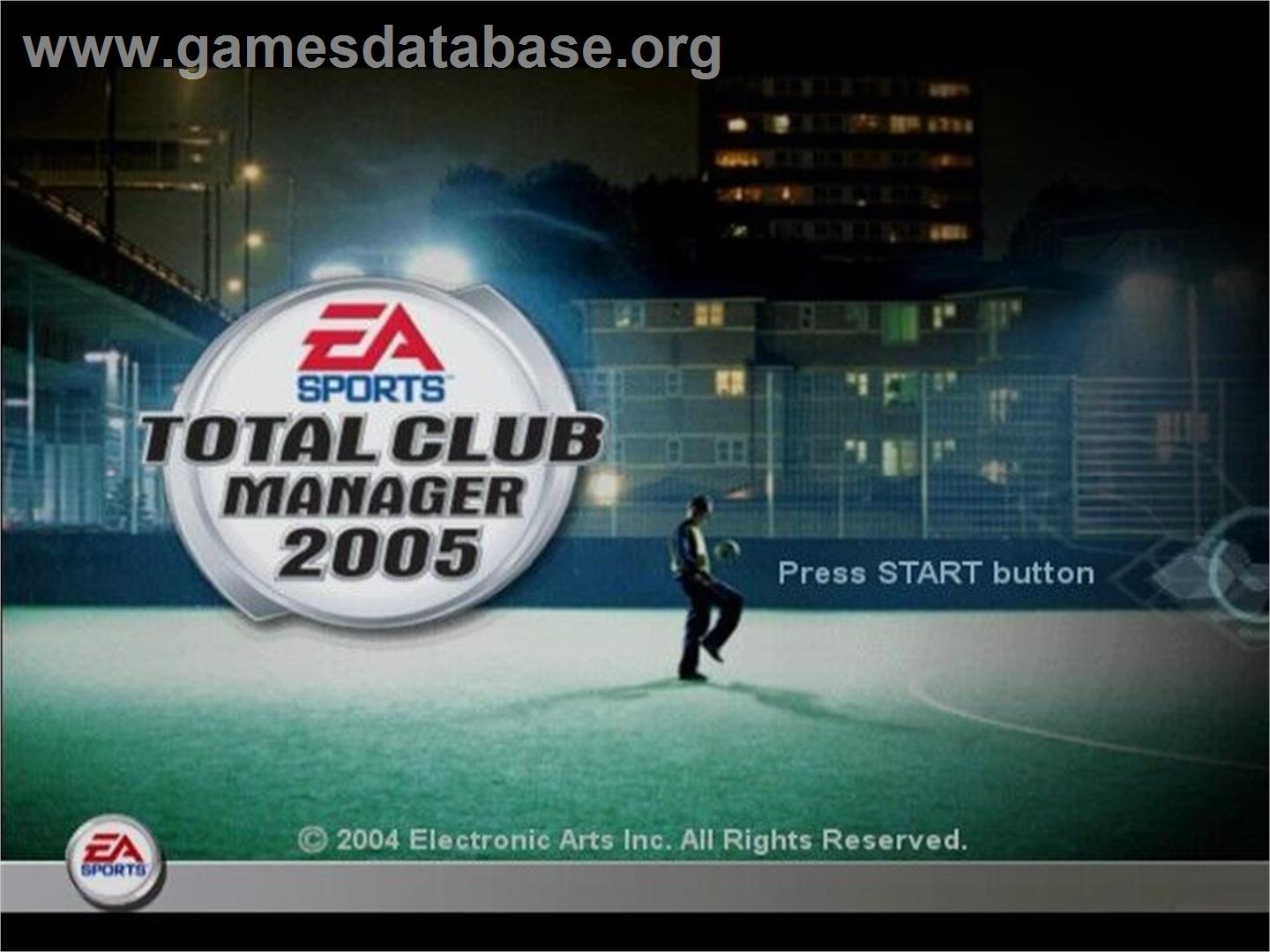 Total Club Manager 2005 - Sony Playstation 2 - Artwork - Title Screen