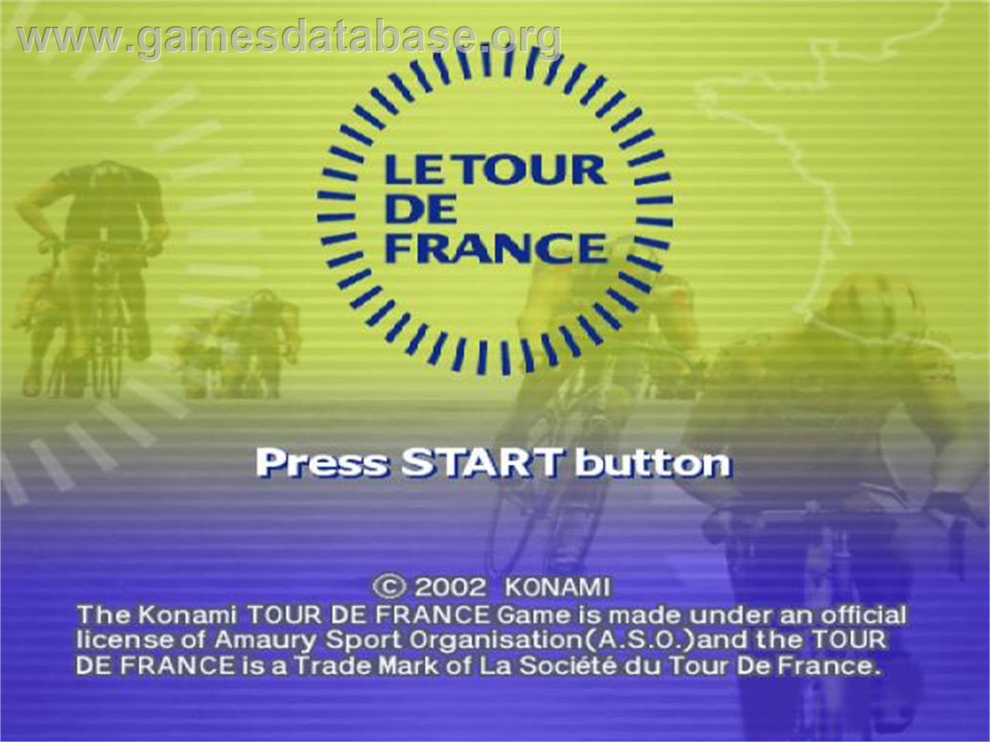 Tour De France - Sony Playstation 2 - Artwork - Title Screen