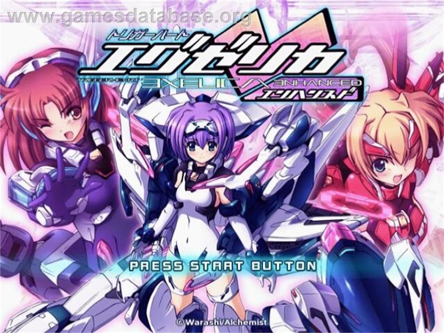 Triggerheart Exelica Enhanced - Sony Playstation 2 - Artwork - Title Screen