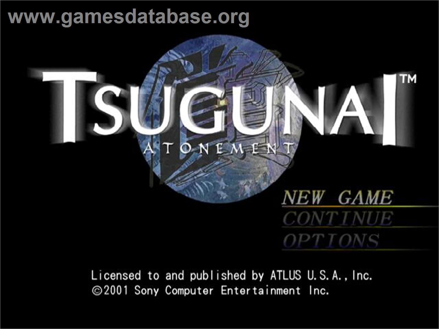 Tsugunai - Atonement - Sony Playstation 2 - Artwork - Title Screen