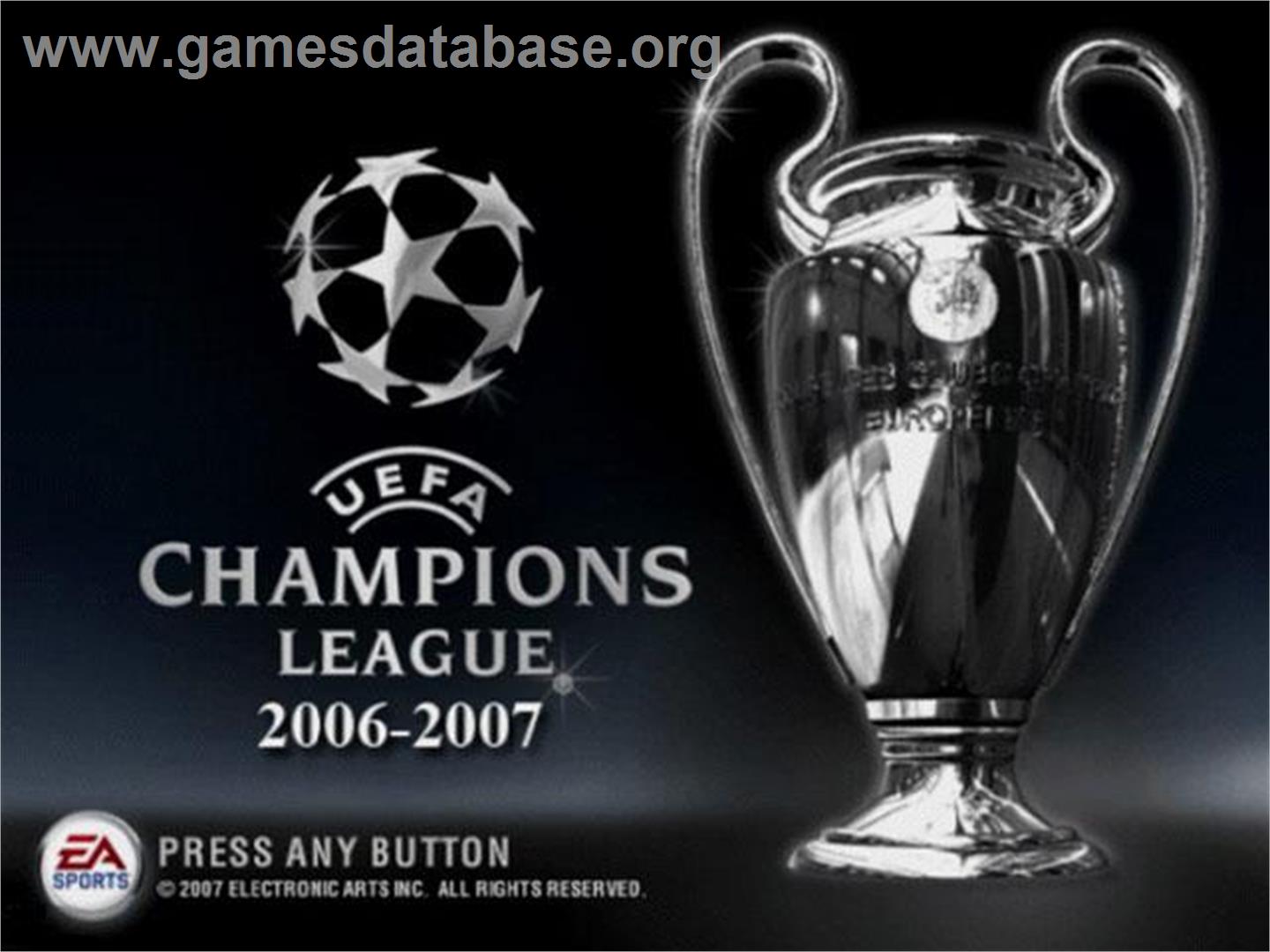 Uefa Champions League 2006-2007 - Sony Playstation 2 - Artwork - Title Screen