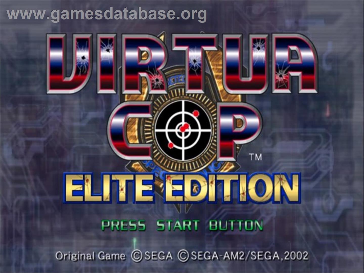 Virtua Cop - Elite Edition - Sony Playstation 2 - Artwork - Title Screen