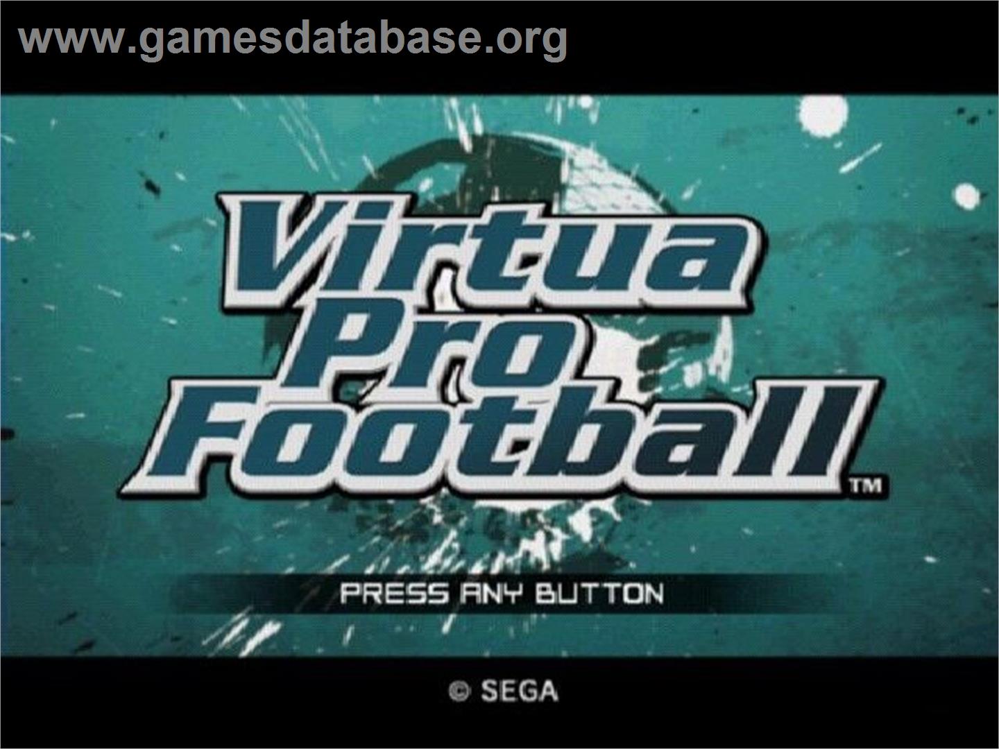 Virtua Pro Football - Sony Playstation 2 - Artwork - Title Screen