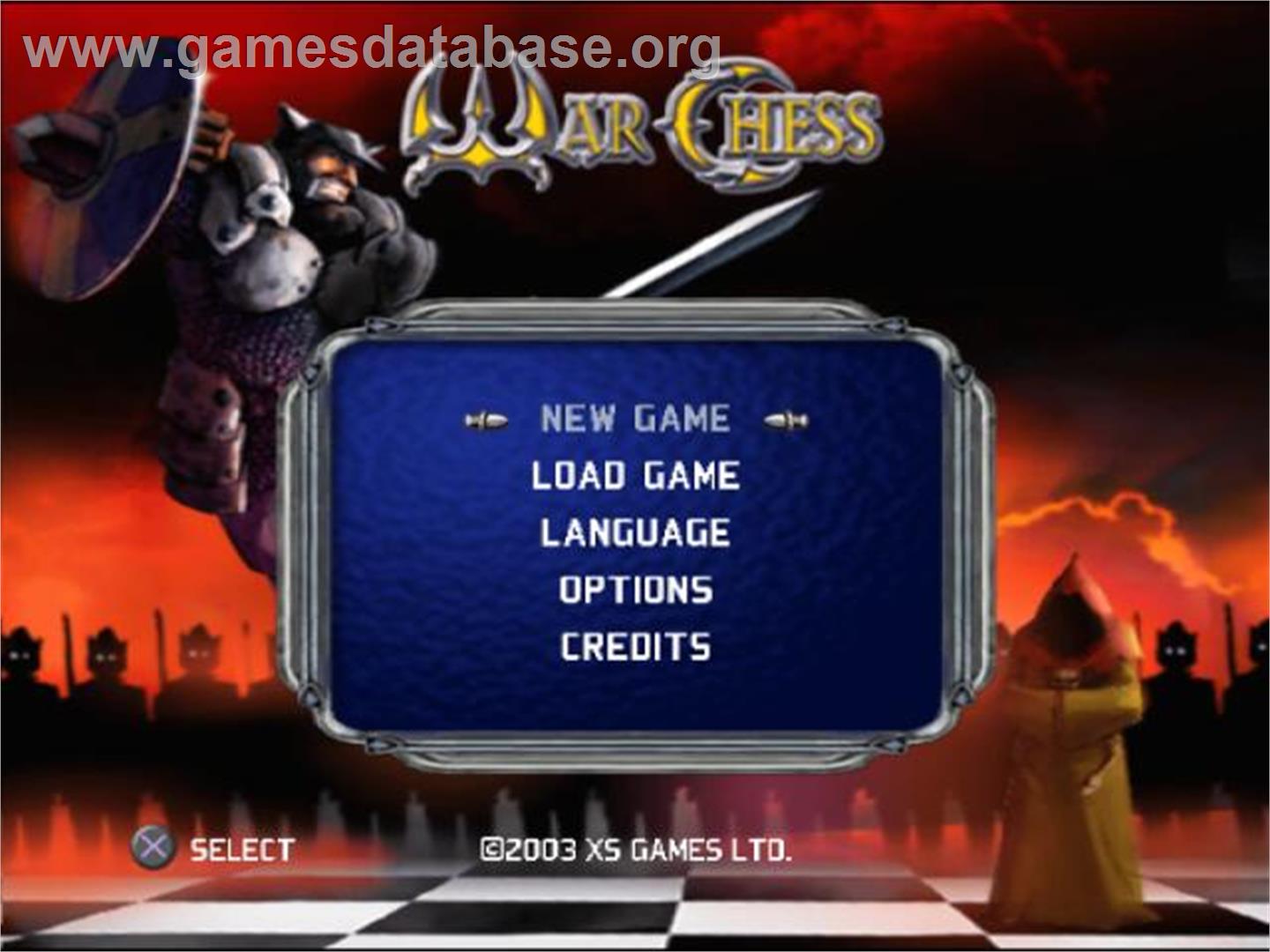 War Chess - Sony Playstation 2 - Artwork - Title Screen