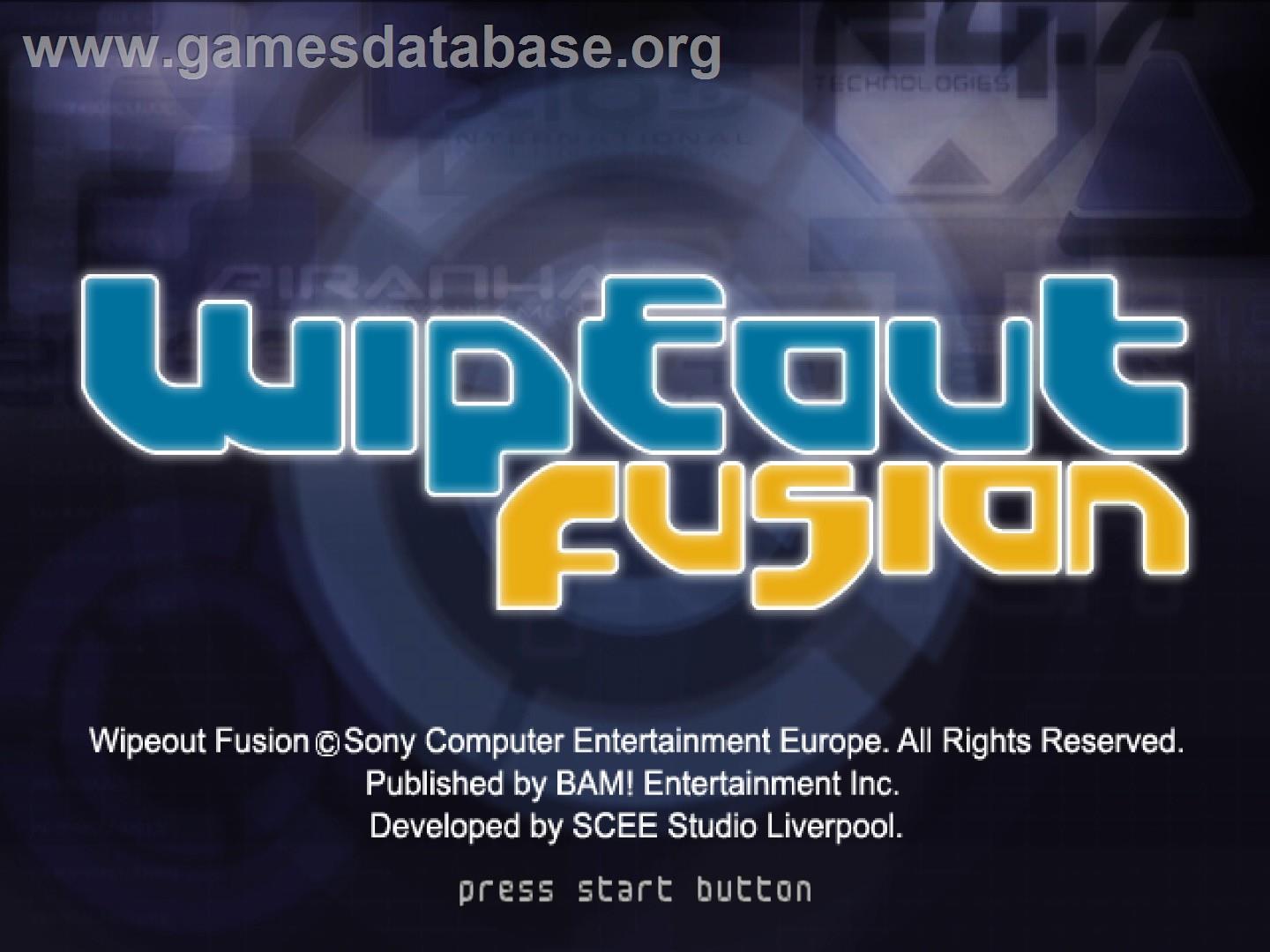 Wipeout Fusion - Sony Playstation 2 - Artwork - Title Screen