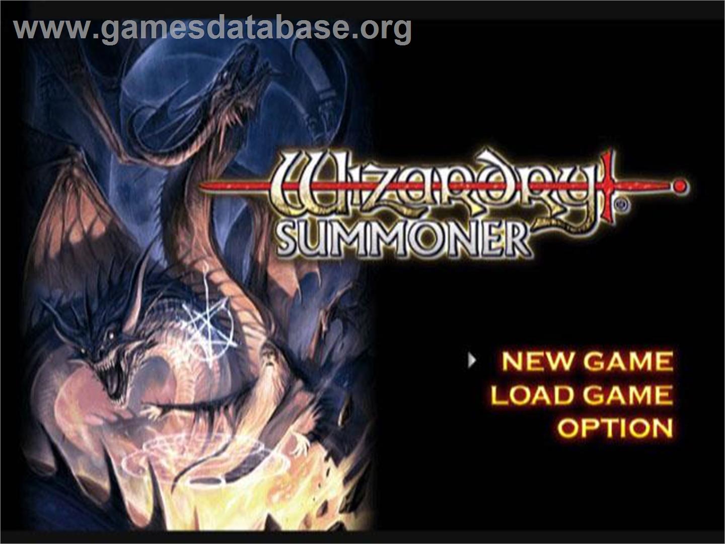 Wizardry Summoner - Sony Playstation 2 - Artwork - Title Screen
