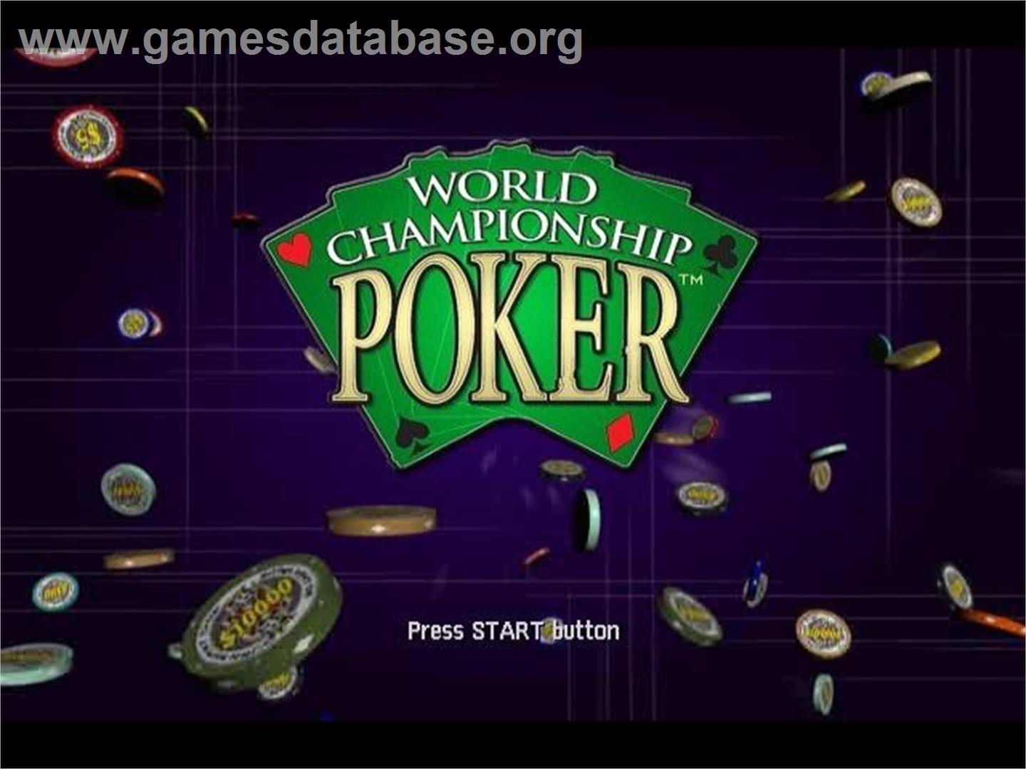 World Championship Poker - Sony Playstation 2 - Artwork - Title Screen