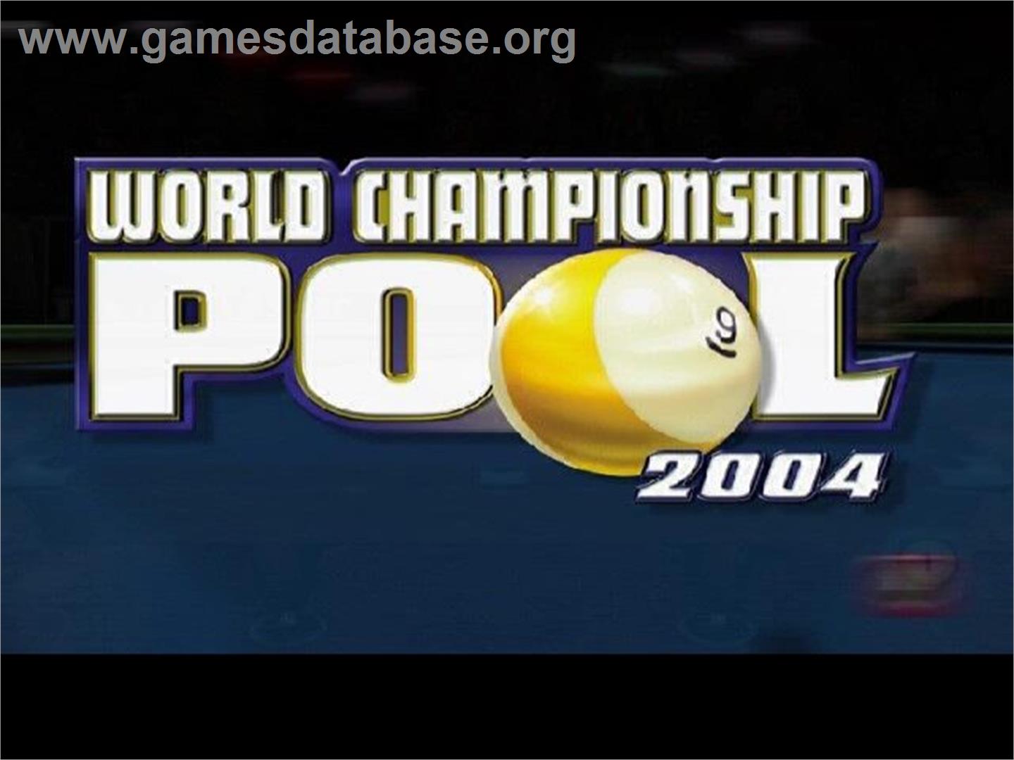World Championship Pool 2004 - Sony Playstation 2 - Artwork - Title Screen