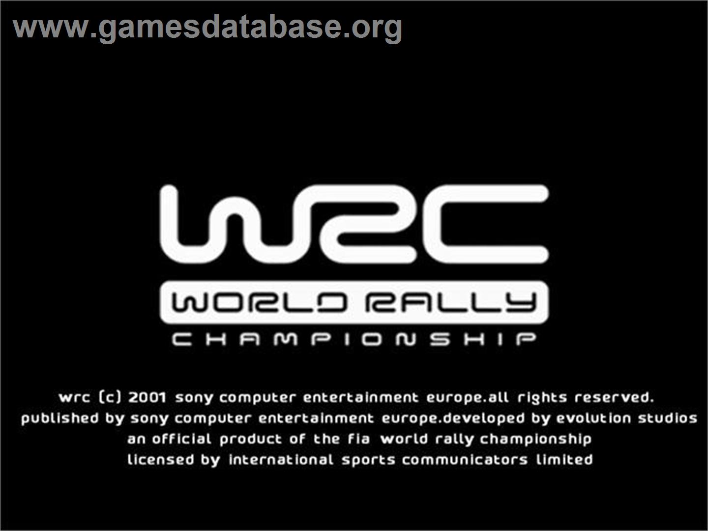 World Rally Championship - Sony Playstation 2 - Artwork - Title Screen
