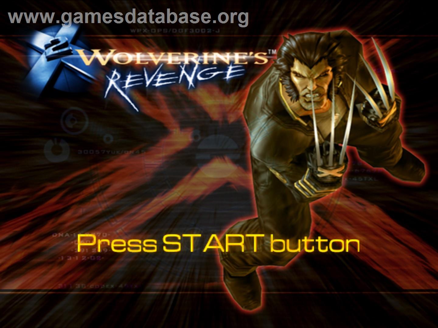 X-men 2 - La Vengeance De Wolverine - Sony Playstation 2 - Artwork - Title Screen
