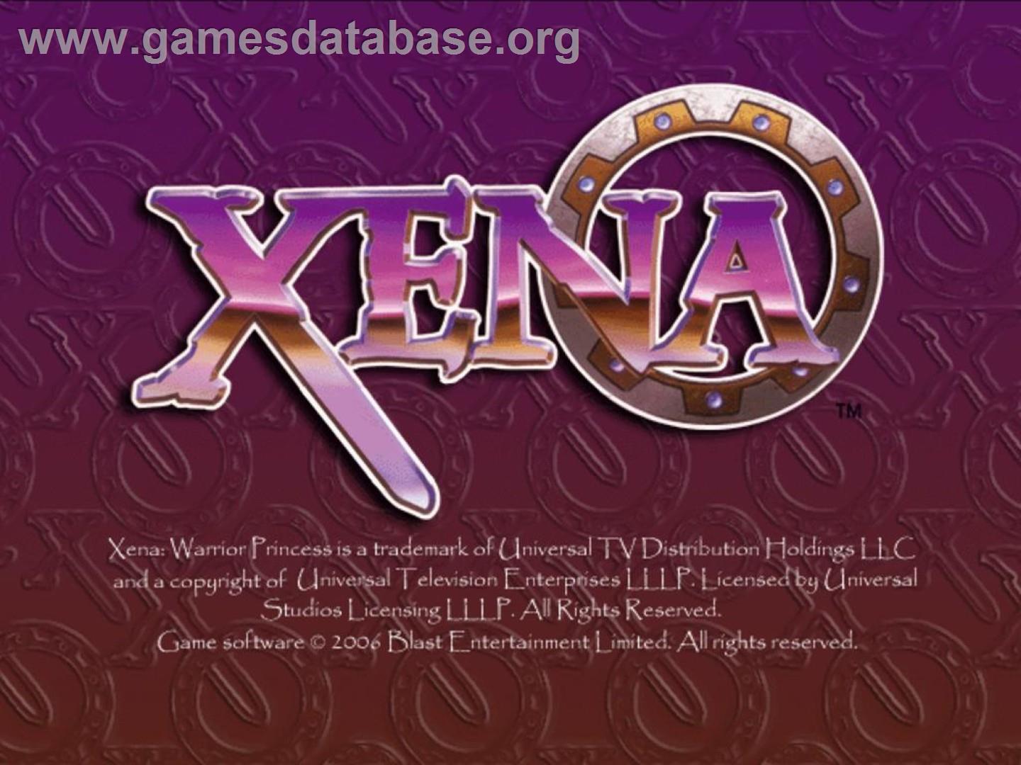 Xena - Warrior Princess - Sony Playstation 2 - Artwork - Title Screen