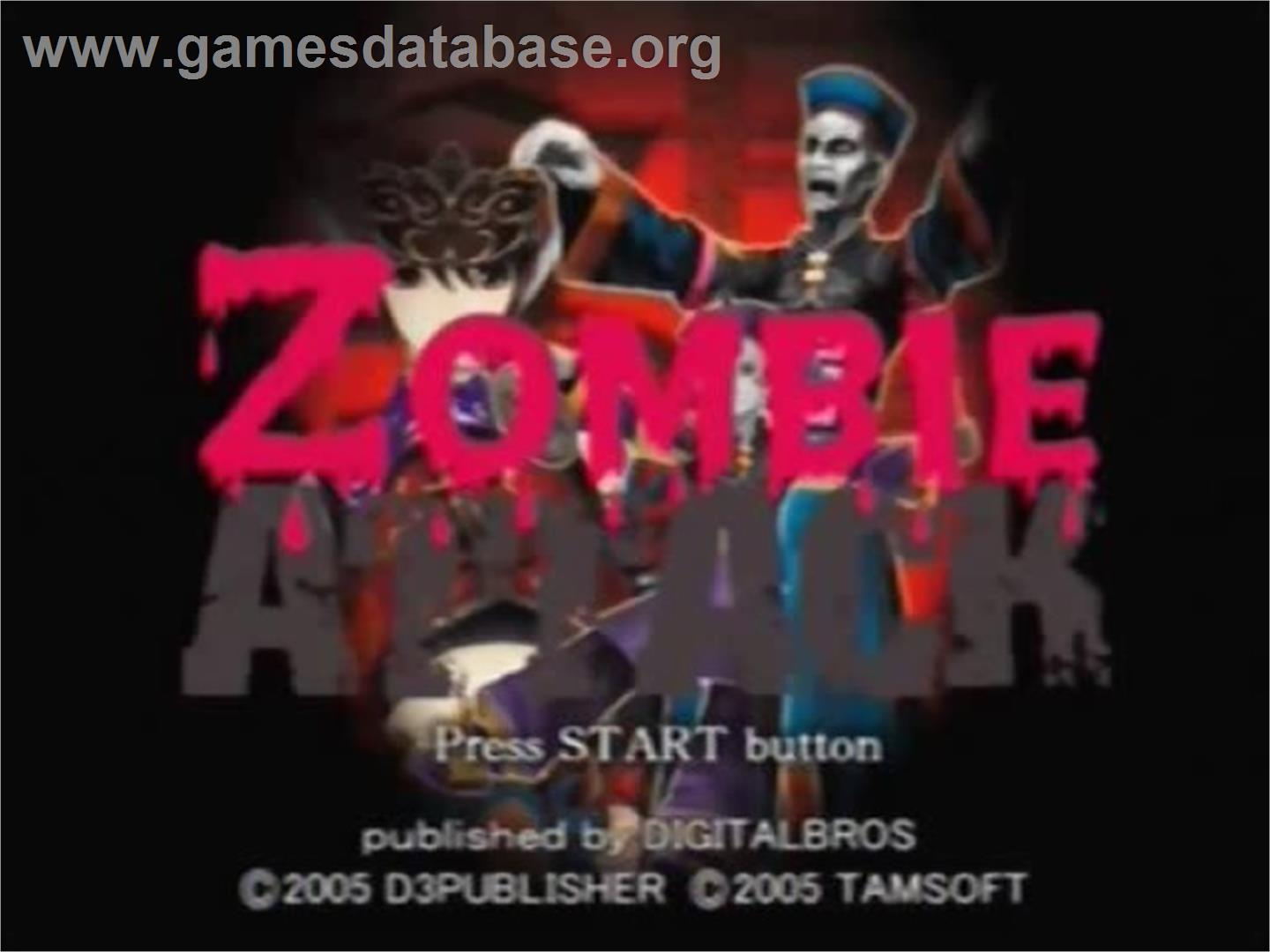 Zombie Attack - Sony Playstation 2 - Artwork - Title Screen