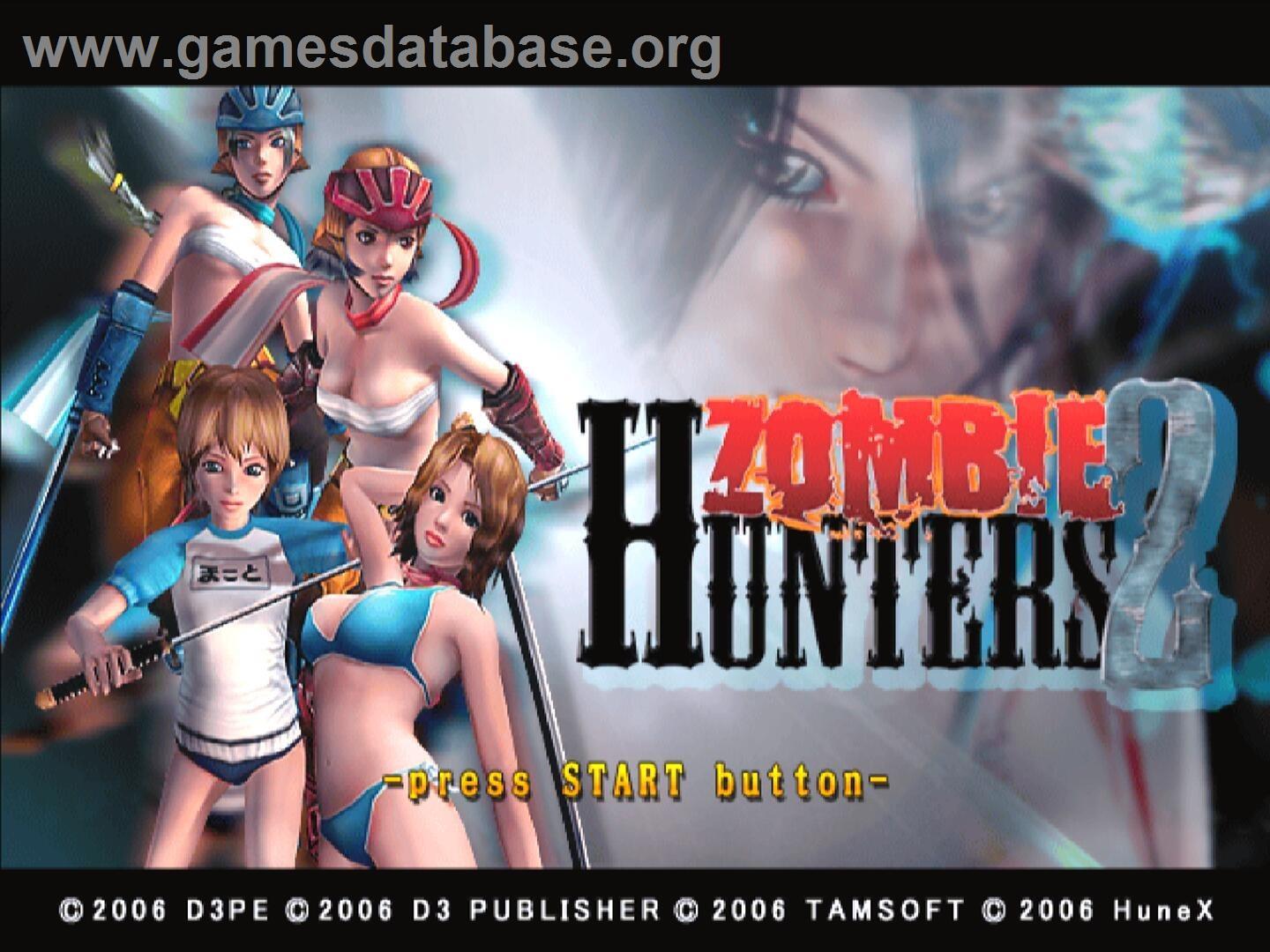 Zombie Hunters 2 - Sony Playstation 2 - Artwork - Title Screen