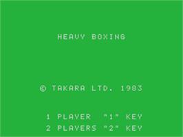 Title screen of Heavy Boxing on the Sord M5.