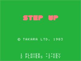 Title screen of Step Up on the Sord M5.
