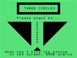 Title screen of Three Circles on the Sord M5.