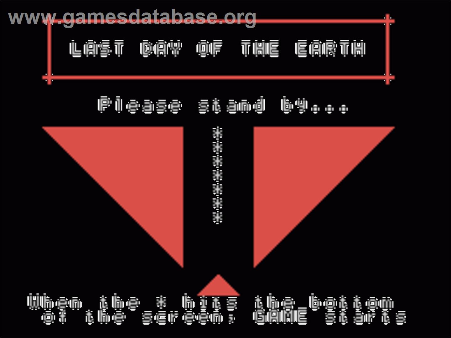 The Last Day Of The Earth - Sord M5 - Artwork - Title Screen