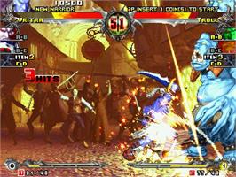 In game image of Chaos Breaker on the Taito Type X.