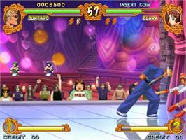 In game image of Power Instinct The Commemoration on the Taito Type X.