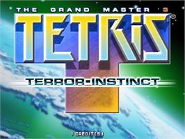 Title screen of Tetris The Grand Master 3 Terror Instinct on the Taito Type X.