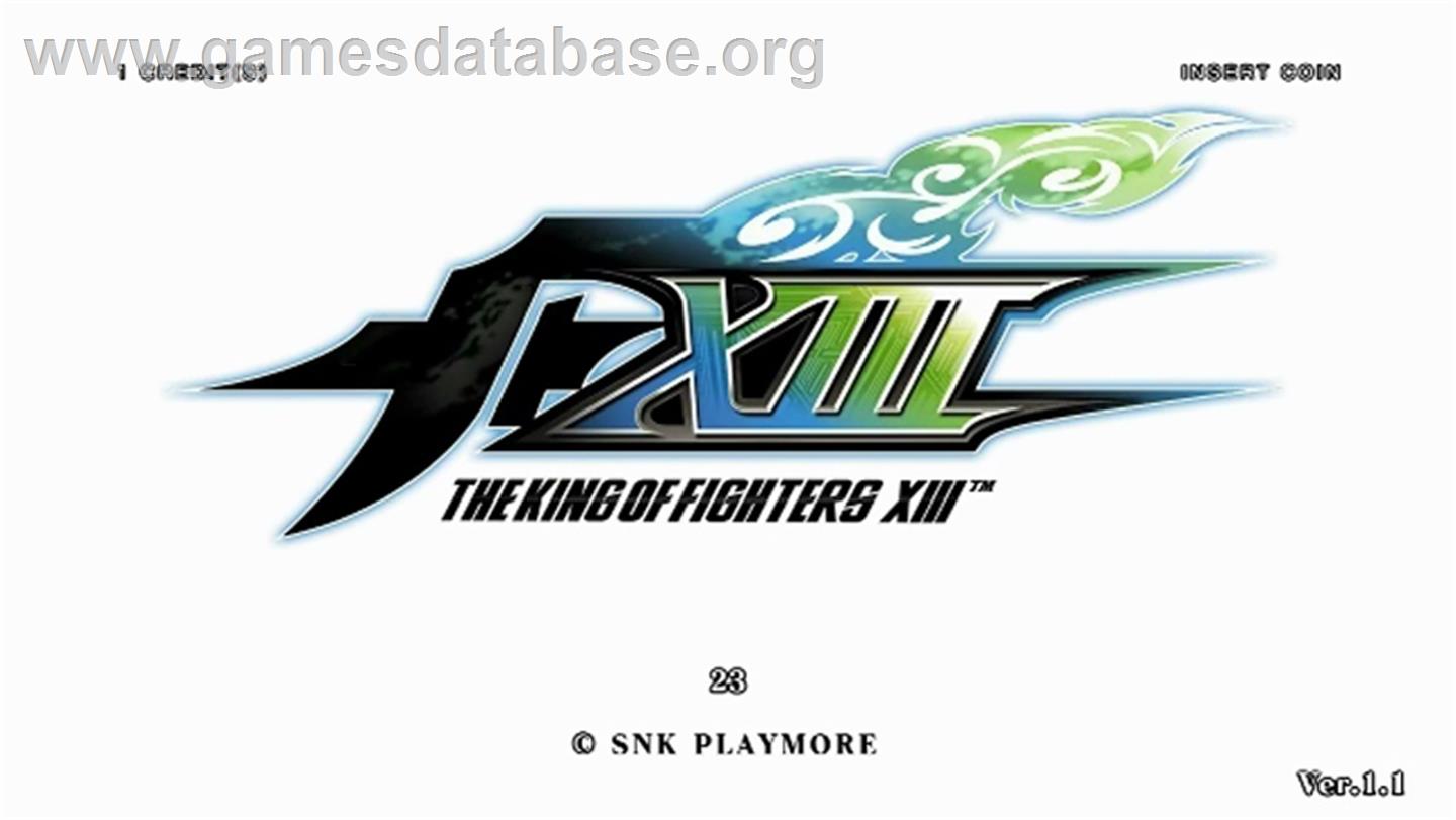 King of Fighters XIII, The - Taito Type X2 - Artwork - Title Screen