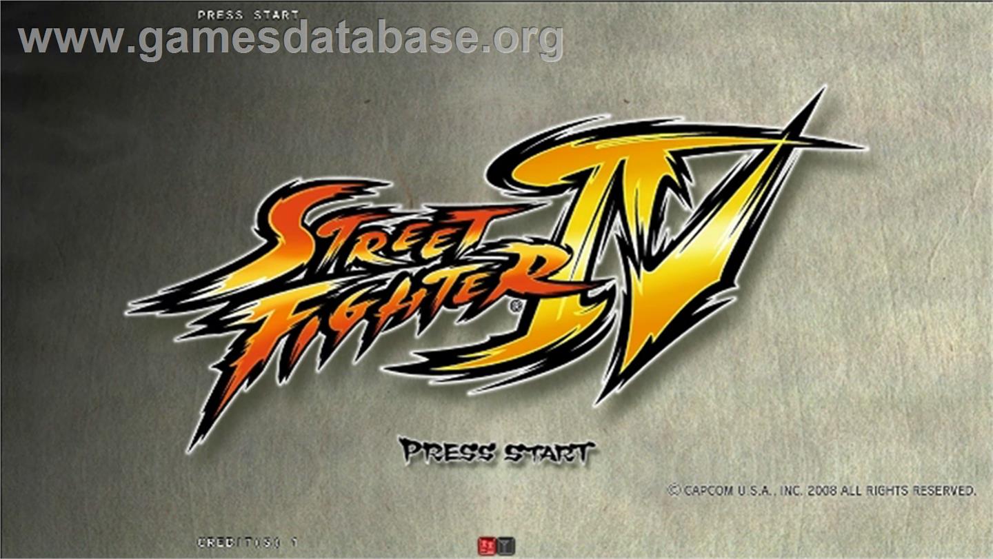 Street Fighter IV - Taito Type X2 - Artwork - Title Screen