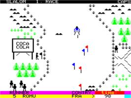 In game image of Oric Parchen Kirchen on the Tangerine Oric.