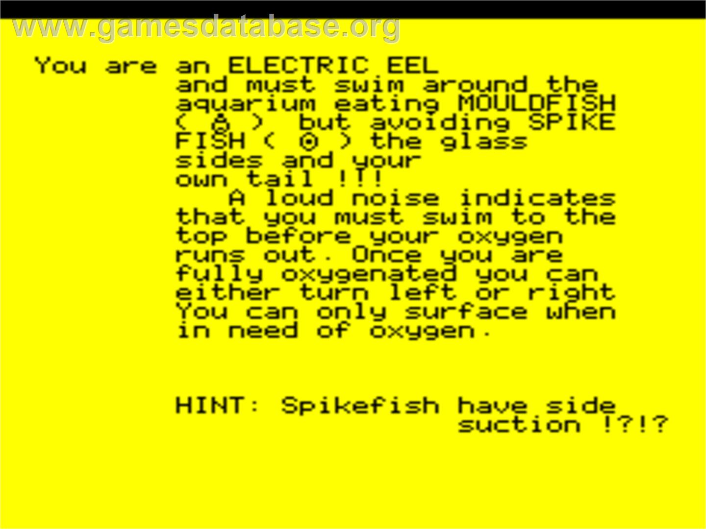 Electric Eel - Tangerine Oric - Artwork - In Game