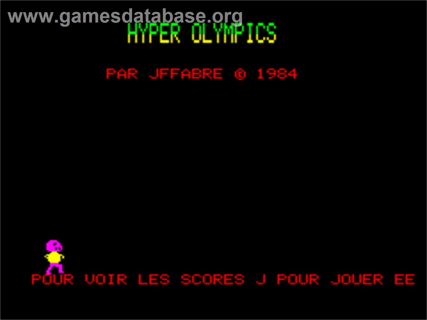 Hyper Olympics - Tangerine Oric - Artwork - In Game