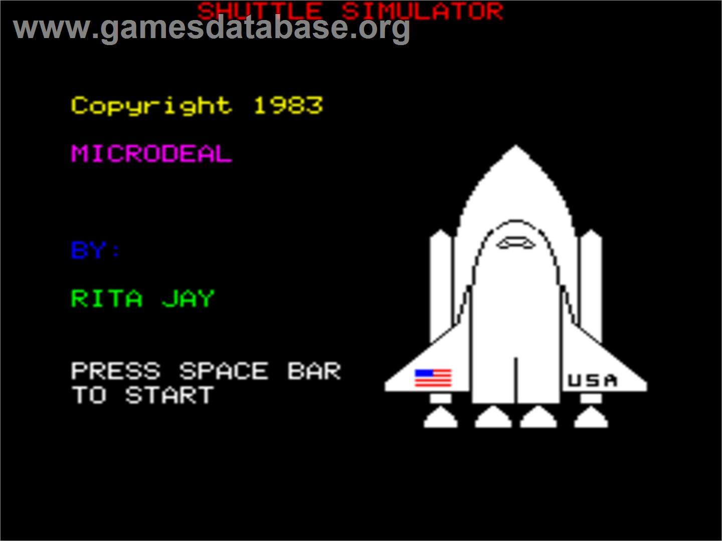 Shuttle Simulator - Tangerine Oric - Artwork - In Game