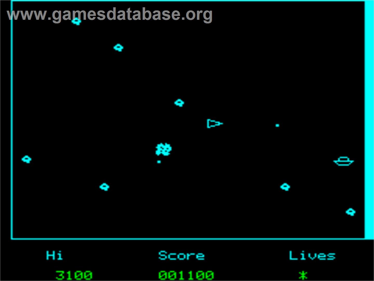 Super Meteors - Tangerine Oric - Artwork - In Game