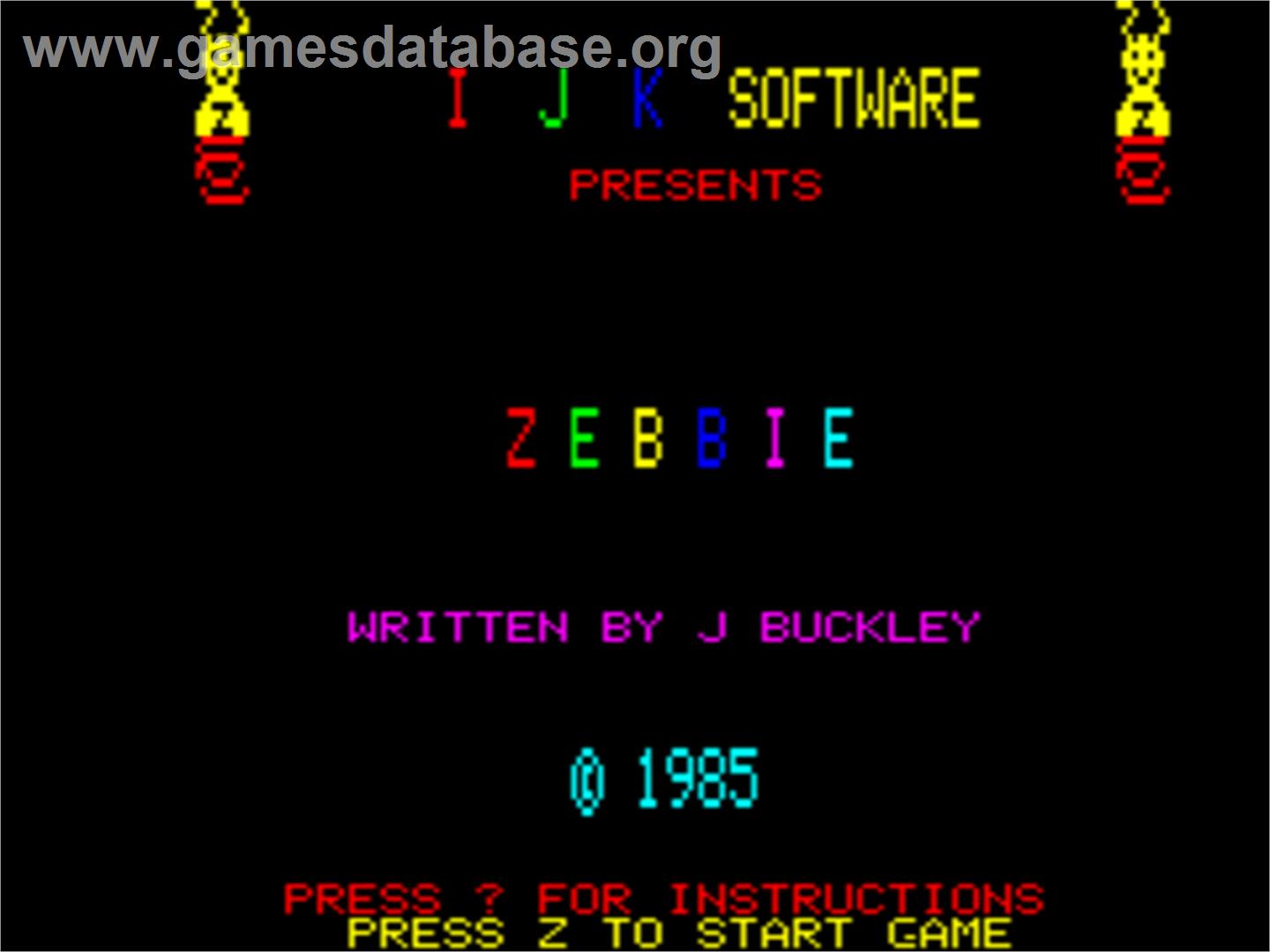 Zebbie - Tangerine Oric - Artwork - In Game