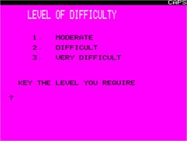 Title screen of Airline on the Tangerine Oric.